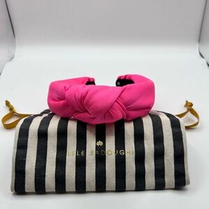 Lele Sadoughi Neoprene Neon Barbie Pink Knotted Headband